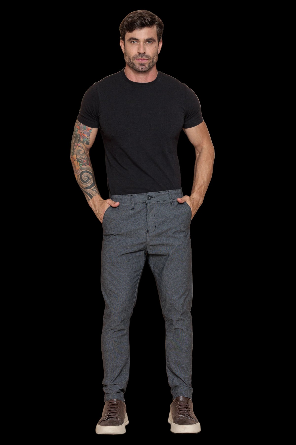Calça Essential Cinza Pontilhada